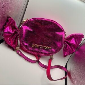 Betsey Johnson "Sweet Tooth" Candy Purse Fuchsia Metallic Crossbody